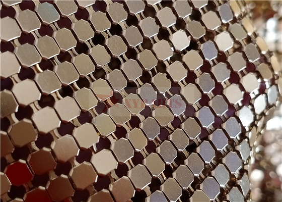 6x6mm Paillette-Metall-Mesh Fabric Aluminium For Interior-Raum-Dekoration
