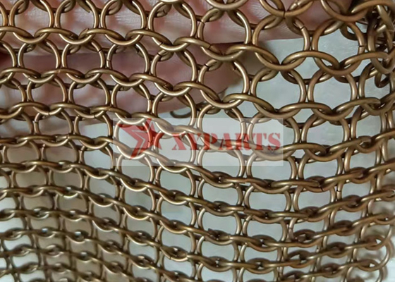 1,5 Millimeter-Drahtdurchmesser-Kupfer-Kette flocht Ring Mesh For Background Decoration