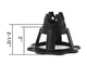Hauben-Kappe 1 1/2“ - 2&quot; konkrete Verstärkungsdistanzscheiben-Bau Plastikrebar-Stuhl
